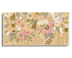 Decorative Pastel Flowers | 12x24 | Glass Plaque
