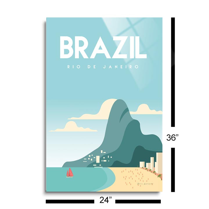 Brazil  | 24x36 | Glass Plaque