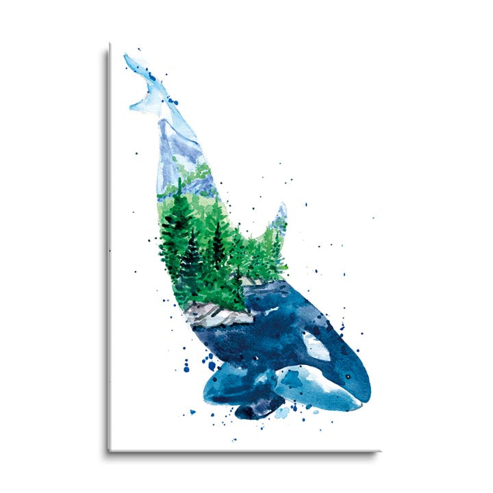 Orca  | 24x36 | Glass Plaque