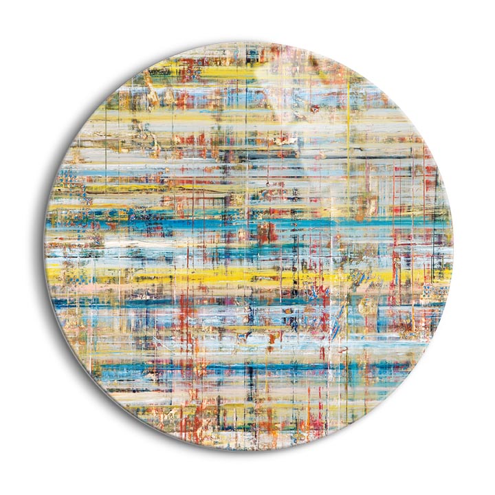 Windthread II  | 24x24 Circle | Glass Plaque