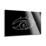 Simple Eye Drawing  | 24x36 | Glass Plaque