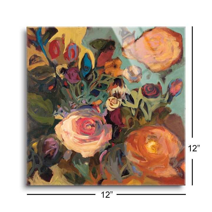 Rose Garden II  | 12x12 | Glass Plaque