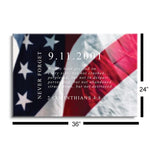 9/11 Memorial 3 (2-3H)  | 24x36 | Glass Plaque
