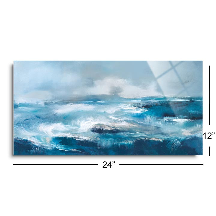 Storm Surf  | 12x24 | Glass Plaque