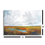 Sunset Over The Marsh  | 24x36 | Glass Plaque