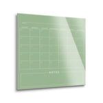 Simple Green Square Calendar | 24x24 | Glass Plaque
