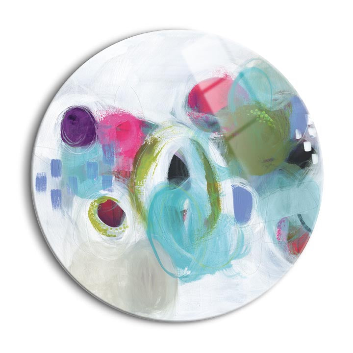 Show Me The World  | 24x24 Circle | Glass Plaque
