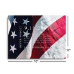 9/11 Memorial 3 (3-4H)  | 12x16 | Glass Plaque
