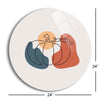 Fall Single Line Pumpkin 1  | 24x24 Circle | Glass Plaque
