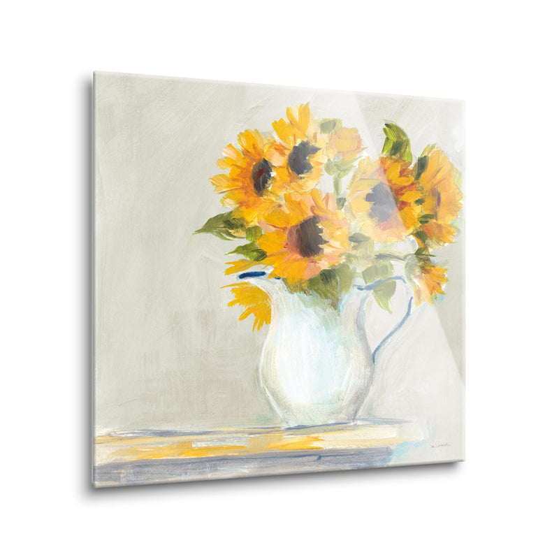 Lotties Sunflowers | 12x12 | Glass Plaque