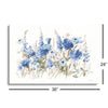 Wildflowers in Bloom I Blue | 24x36 | Glass Plaque