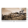 Gathering the Herd  | 12x24 | Glass Plaque