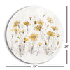 Wildflowers III Yellow | 24x24 Circle | Glass Plaque