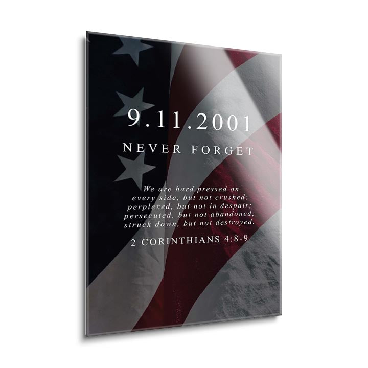 9/11 Memorial 2 (2-3V)  | 24x36 | Glass Plaque