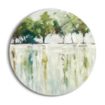 Reflections  | 24x24 Circle | Glass Plaque
