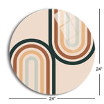 Modern Minimalist 1  | 24x24 Circle | Glass Plaque