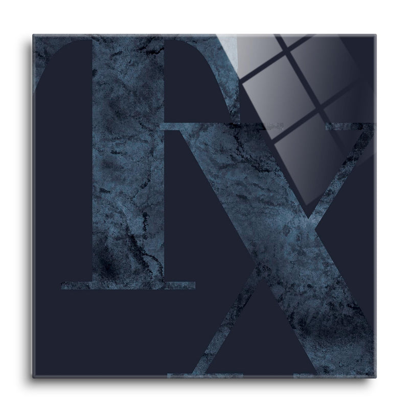 Modern Minimalist Texas Blue TX | 12x12 | Glass Plaque