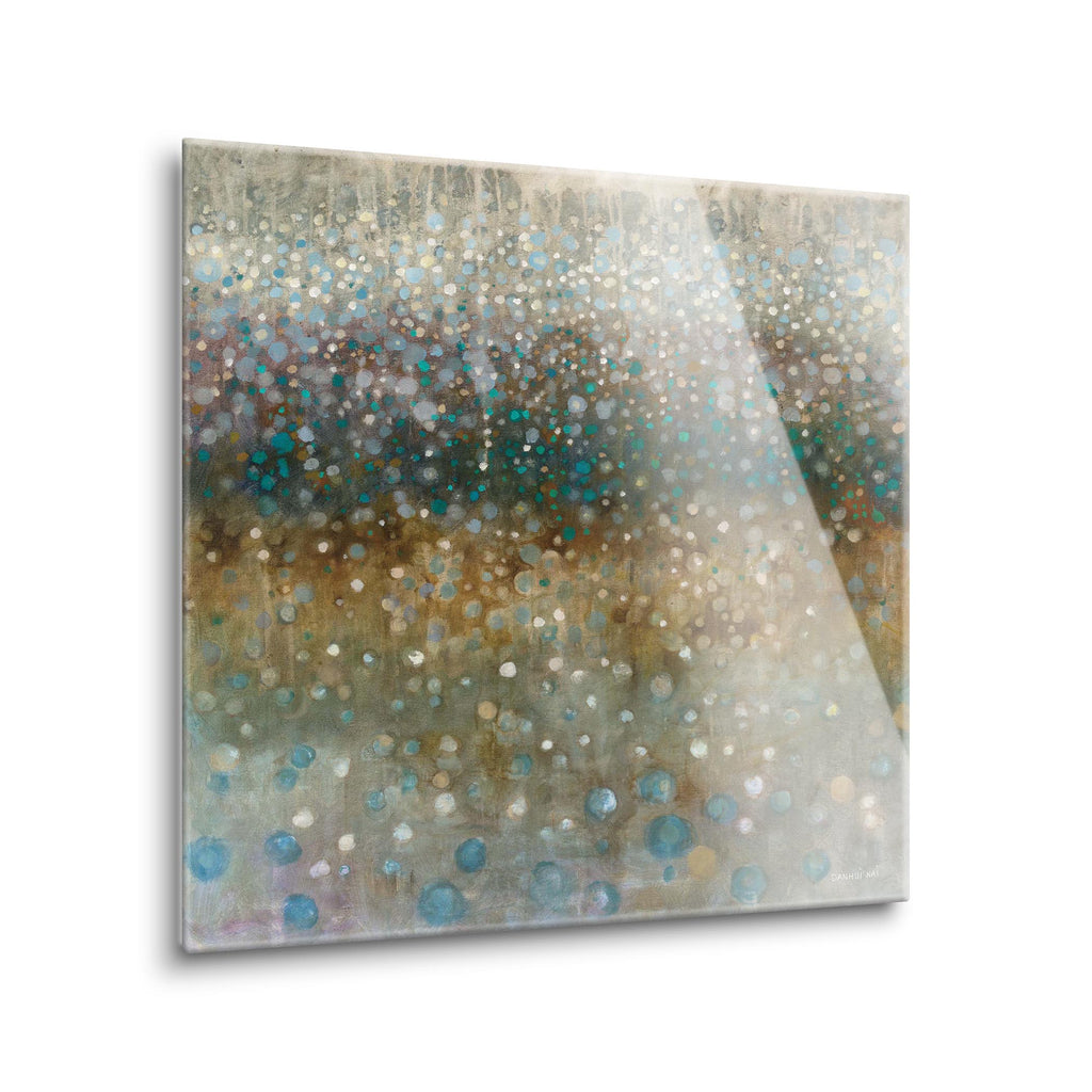 Abstract Rain  | 24x24 | Glass Plaque