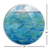 Deep Blue  | 24x24 Circle | Glass Plaque