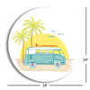 Beach Cruiser I  | 24x24 Circle | Glass Plaque
