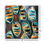 Boat Pods  | 12x12 | Glass Plaque