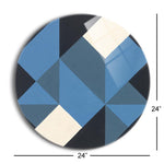 Triangles I  | 24x24 Circle | Glass Plaque