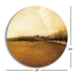 Rural Landscape I  | 24x24 Circle | Glass Plaque