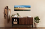 Tuscan Panorama - Poppies  | 12x36 | Glass Plaque