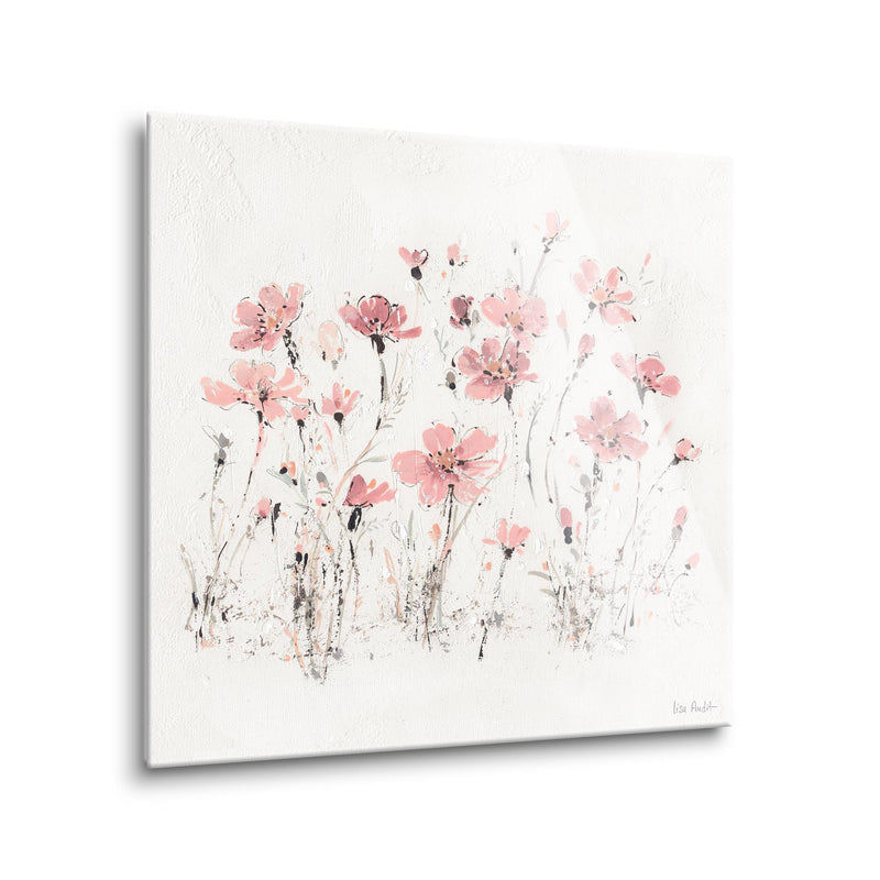 Wildflowers III Pink | 12x12 | Glass Plaque