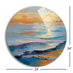 Ocean Overture  | 24x24 Circle | Glass Plaque