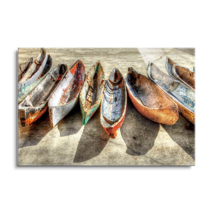 Canoes  | 24x36 | Glass Plaque