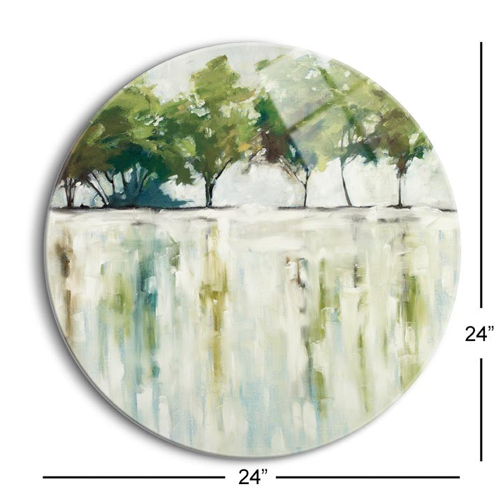 Reflections  | 24x24 Circle | Glass Plaque