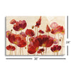Red Flowers on Cream Crop | 24x36 | Glass Plaque