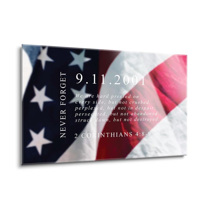 9/11 Memorial 3 (2-3H)  | 24x36 | Glass Plaque