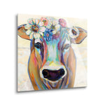 Beau with Flowers | 24x24 | Glass Plaque