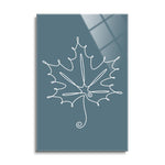 Fall Single Line Maple Leaf 2  | 24x36 | Glass Plaque