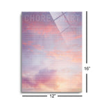 Habit Tracker | Sunset Chore Chart | 12x16 | Glass Plaque