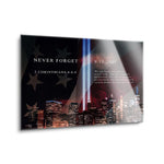 9/11 Memorial 4 (3-4H)  | 12x16 | Glass Plaque