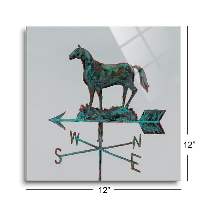 Rural Relic Horse  | 12x12 | Glass Plaque