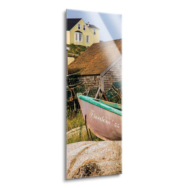 Freedom 55, Peggy’s Cove, NS  | 12x36 | Glass Plaque
