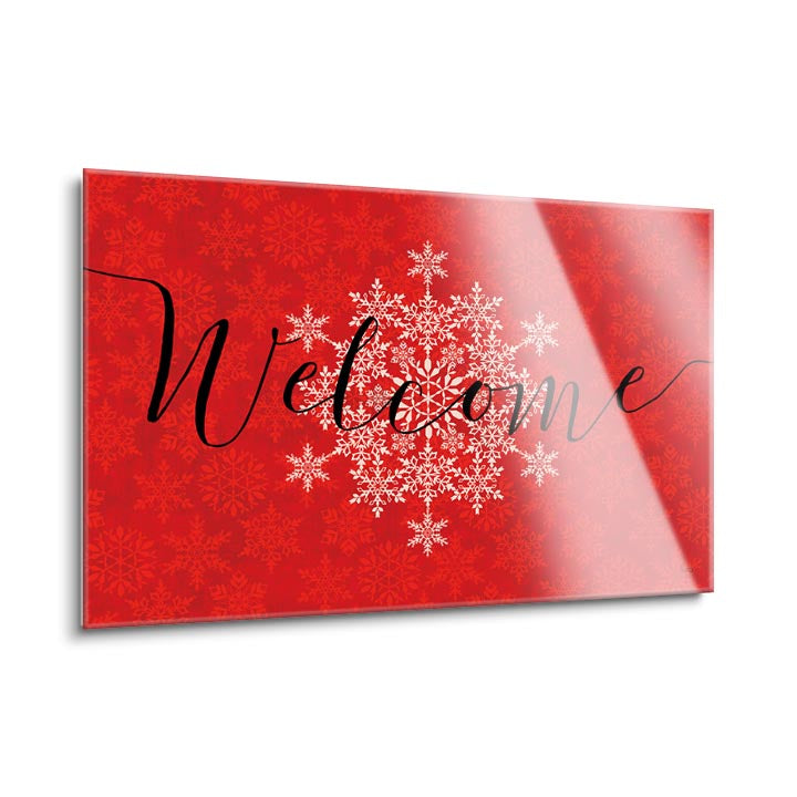 Holiday Charms VI Red  | 24x36 | Glass Plaque