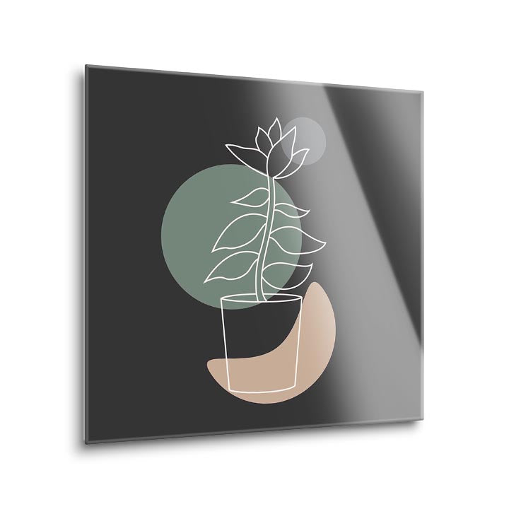 Succulent 4  | 12x12 | Glass Plaque