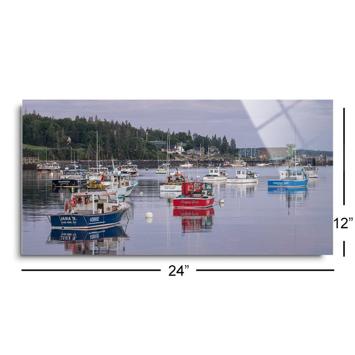 Working Harbor III  | 12x24 | Glass Plaque