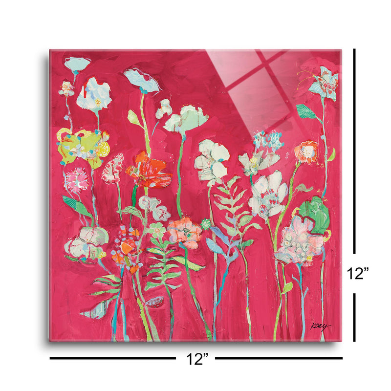 Richness of Flowers | 12x12 | Glass Plaque