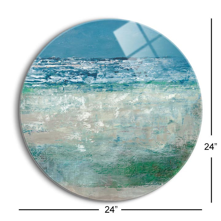 Summer Days  | 24x24 Circle | Glass Plaque