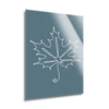 Fall Single Line Maple Leaf 2  | 24x36 | Glass Plaque