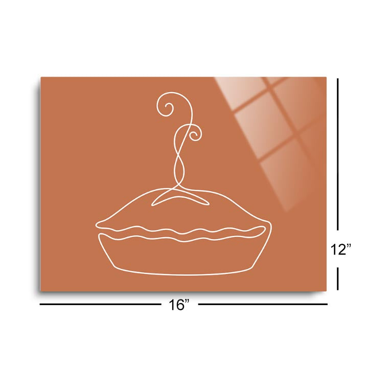 Fall Single Line Pie 2  | 12x16 | Glass Plaque
