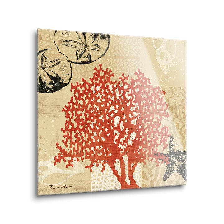 Coral Impressions IV  | 12x12 | Glass Plaque