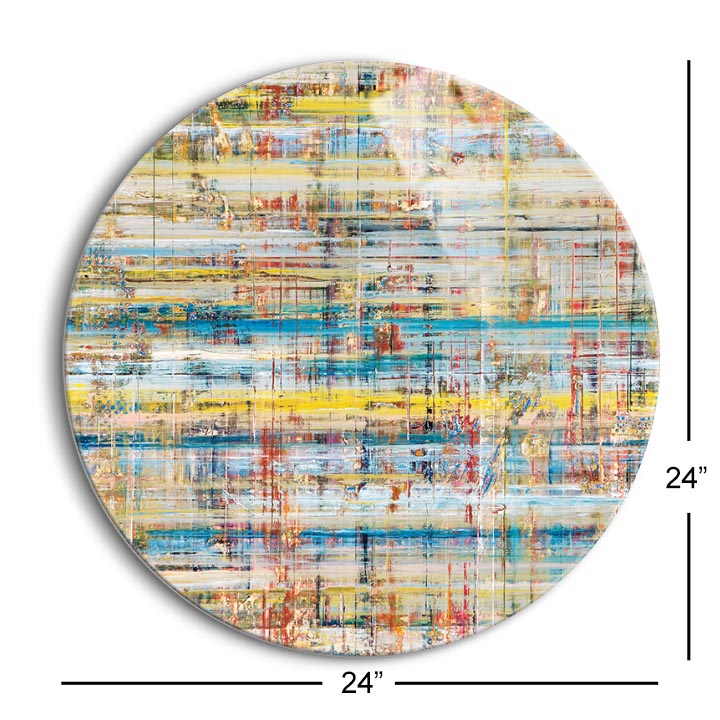 Windthread II  | 24x24 Circle | Glass Plaque