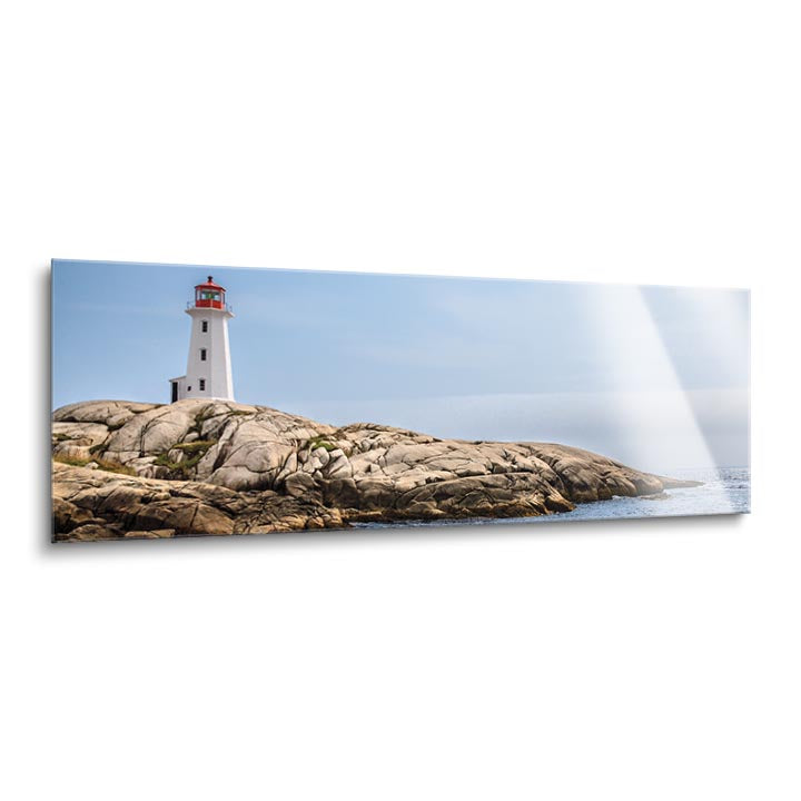 Peggy’s Cove Lighthouse, NS  | 12x36 | Glass Plaque